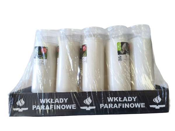 Parafínové Vklady do Sviečok PŁOMYK A-7, Výška 23 cm, Balenie 20 ks